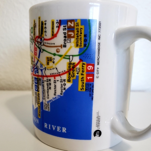 Vintage Manhattan subway system map ceramic mug. - Picture 4 of 4